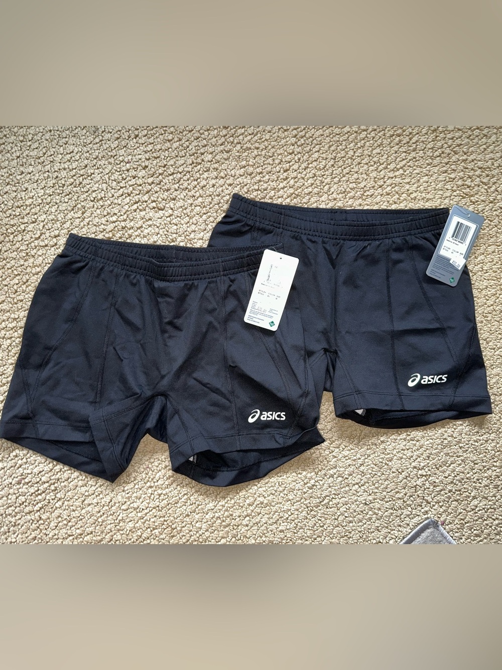 ASICS Women's Black Athletic Spandex Shorts